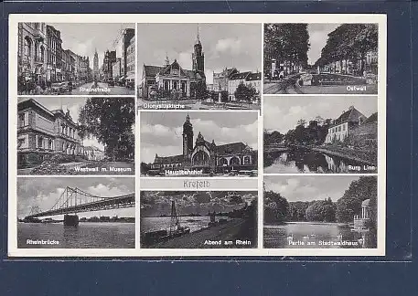 AK Krefeld 9.Ansichten Hauptbahnhof 1957