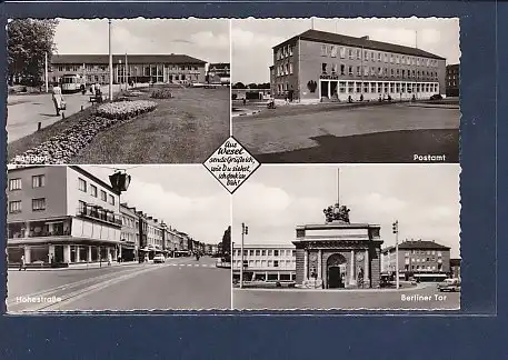 AK Aus Wesel sende Grüße 4.Ansichten Bahnhof 1967