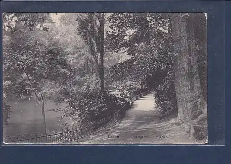 AK Essen Stadtgarten Am Teich 1907