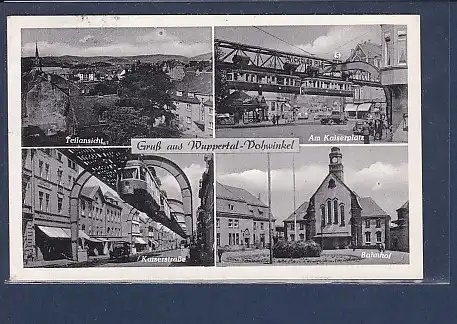 AK Gruß aus Wuppertal Vohwinkel 4.Ansichten Bahnhof 1955