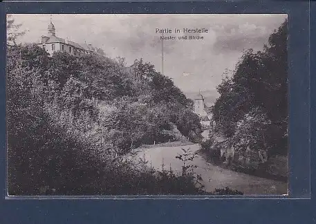 AK Partie in Herstelle Kloster und Kirche 1930
