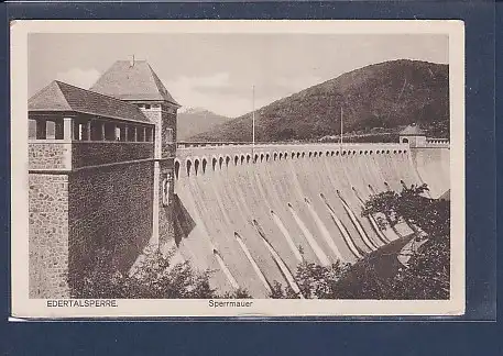 AK Edertalsperre Sperrmauer 1930