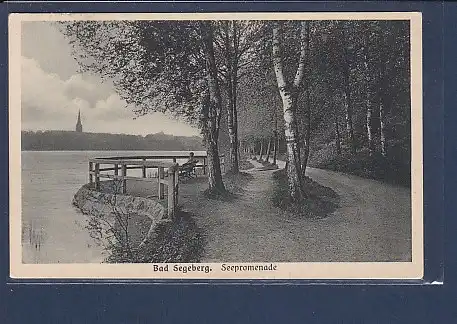 AK Bad Segeberg  Seepromenade 1927