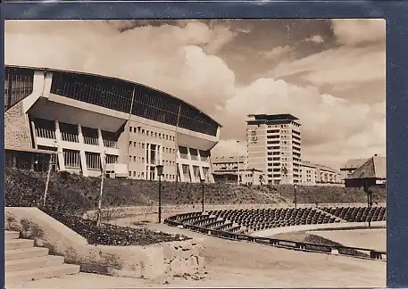AK Schwerin Kongreßhalle mit Hochhaus 1965