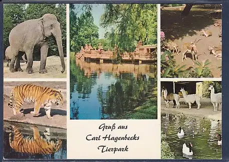 AK Gruß aus Carl Hagenbecks Tierpark 5.Ansichten 1970