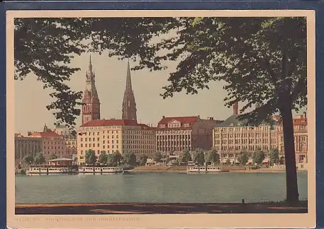 AK Hamburg Binnenalster und Jungfernstieg 1954