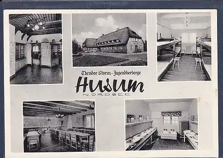 AK Theodor Storm Jugendherberge Husum Nordsee 5.Ansichten 1955
