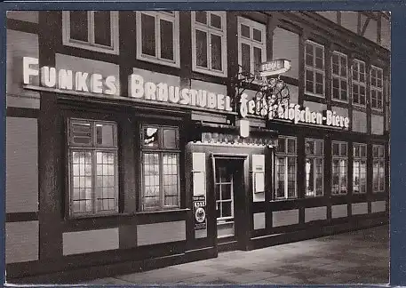 AK Funkes Bräustübl die Gaststätte im Zentrum Helmstedt 1974