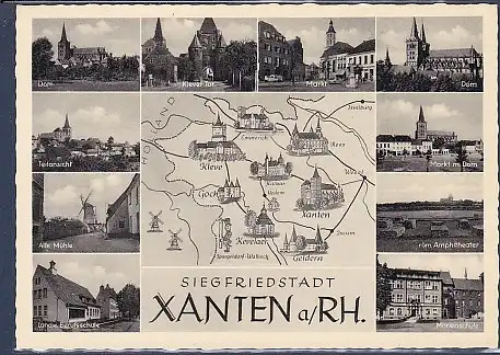 AK Siegfriedstadt Xanten a.Rh. 10.Ansichten Berufsschule 1960