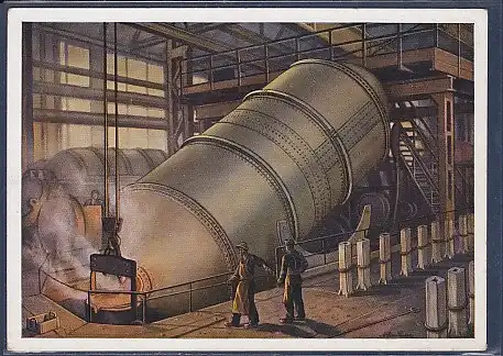 AK Osnabrücker Kupfer- und Drahtwerk Osnabrück Trommelofen in der Kupferraffinerie 1940