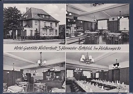 AK Hotel Gaststätte Halberstadt 3 Hannover Bothfeld 4.Ansichten 1960