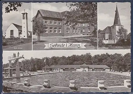 AK Sehnde i. Hann. 4.Ansichten Schule 1963