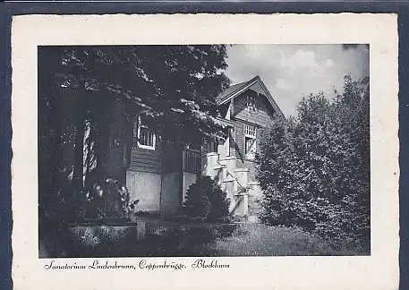 AK Sanatorium Lindenbrunn Coppenbrügge Blockhaus 1950