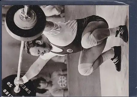 AK Helmut Losch Bronzemedaille im Gewichtheben Superschwer im Zweikampf 1976