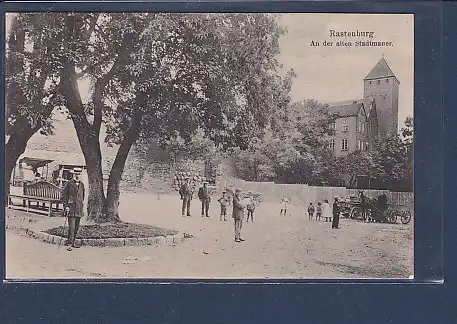 AK Rastenburg An der alten Stadtmauer 1915