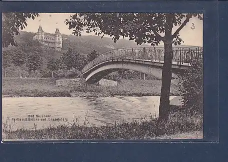 AK Bad Neuenahr Partie mit Brücke und Johannisberg 1910