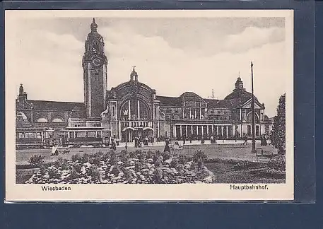 AK Wiesbaden Hauptbahnhof 1920