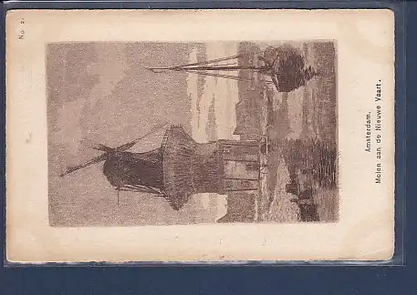 AK Amsterdam Molen aan de Nieuwe Vaart 1930