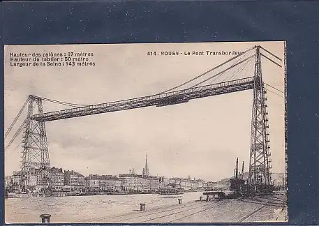 AK Rouen - Le Pont Transbordeur 1920