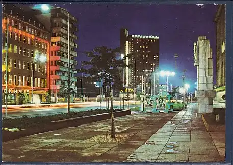 AK Karl Marx Stadt Blick in die Karl Marx Allee 1980