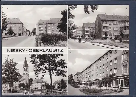 AK Niesky Oberlausitz 4.Ansichten Zinzendorfplatz 1978