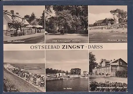 AK Ostseebad Zingst Darss 6.Ansichten HOG Fischerklause 1970