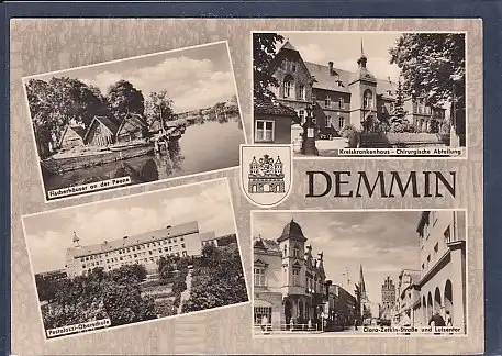 AK Demmin 4.Ansichten Kreiskrankenhaus 1966