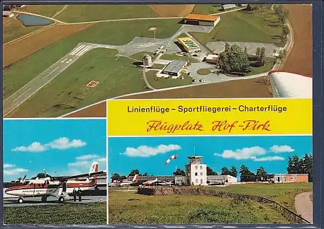 AK Flugplatz Hof-Pirk 3.Ansichten 1970
