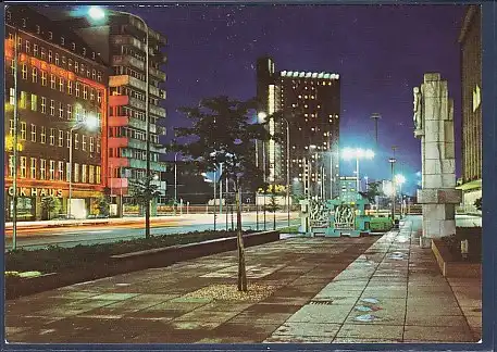 AK Karl Marx Stadt Blick in die Karl Marx Allee 1980