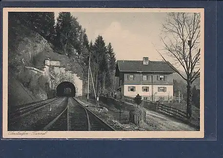 AK Höhenluftkurort Oberstaufen Partie an der Rainwaldstraße mit Tunnel 1930