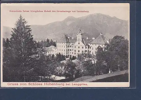 AK Gruss von Schloss Hohenburg bei Lenggries 1910