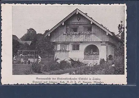 AK Gartenaansicht des Einfamilienhauses Schüffel in Tutzing 1930