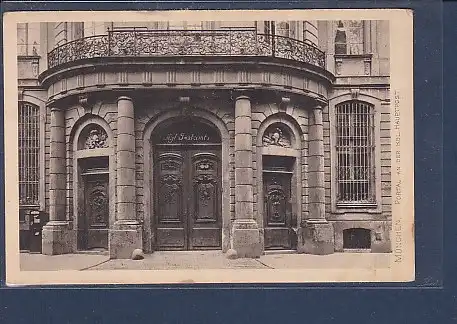 AK München Portal an der Kgl. Hauptpost 1909