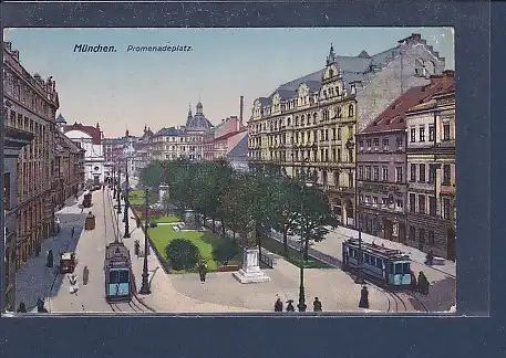 AK München Promenadeplatz 1921 Straßenbahn