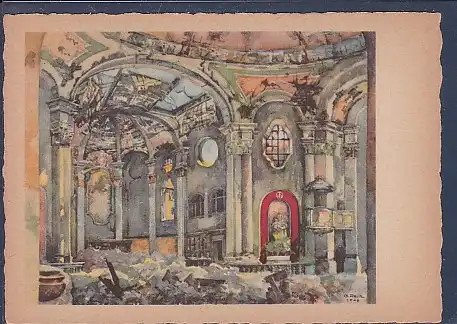 AK St. Wolfgangskirche in München zerstört 1943