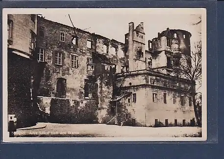 AK Stuttgart Altes Schloß nach dem Brande 1940
