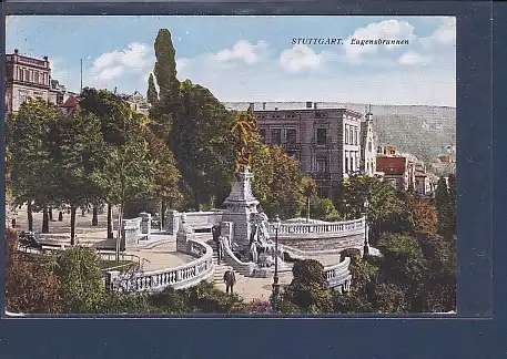 AK Stuttgart Eugensbrunnen 1929