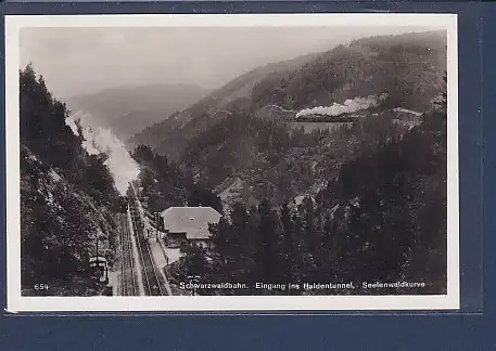 AK Schwarzwald Eingang ins Haldentunnel Seelenwaldkurve 1937