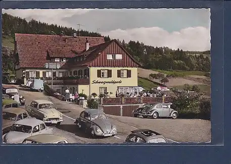 AK Gasthof Pension Schwarzwaldperle Sasbachwalden-Brandmatt 1960 Autos