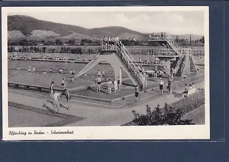AK Offenbach in Baden - Schwimmbad 1955
