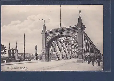 AK Rheinbrücken bei Kehl 1910