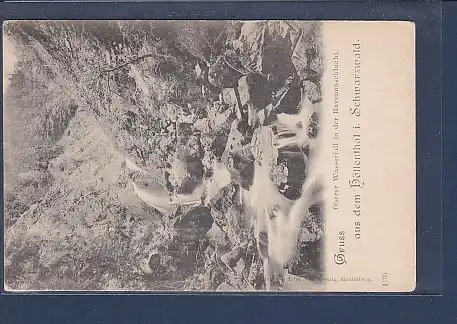 AK Gruss aus dem Höllenthal i. Schwarzwald Oberer Wasserfall 1920