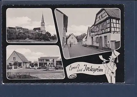 AK Gruß aus Jockgrim 3.Ansichten (Tankstelle) 1960