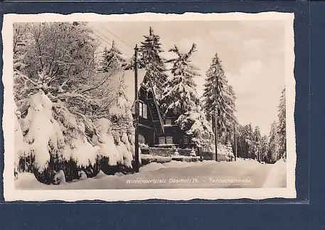 AK Wintersportplatz Oberhof i. Th. Tambacherstraße 1930