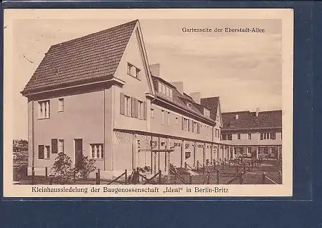 AK Kleinhaussiedelung der Baugenossenschaft Ideal in Berlin Britz 1913