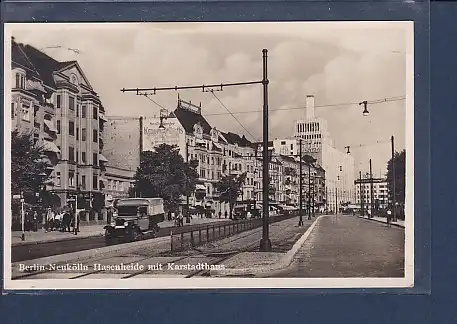 AK Berlin Neukölln Hasenheide mit Karstadthaus 1943