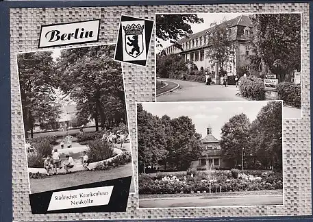 AK Berlin Städtisches Krankenhaus Neukölln 3.Ansichten 1960