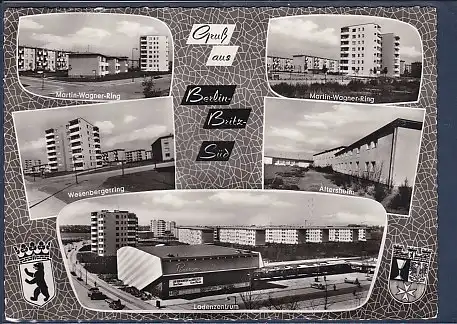 AK Gruß aus Berlin Britz Süd 5.Ansichten Ladenzentrum 1960