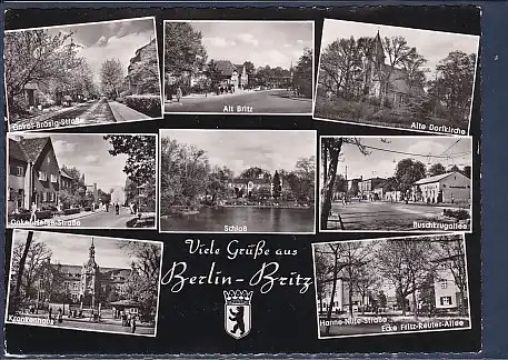 AK Viele Grüße aus Berlin Britz 8.Ansichten Onkel Bräsig Straße 1960
