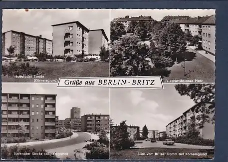 AK Grüße aus Berlin Britz 4.Ansichten Friedrichsbrunner Platz 1959